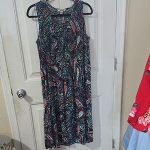 Croft & Barrow Multicolor Paisley Midi Dress